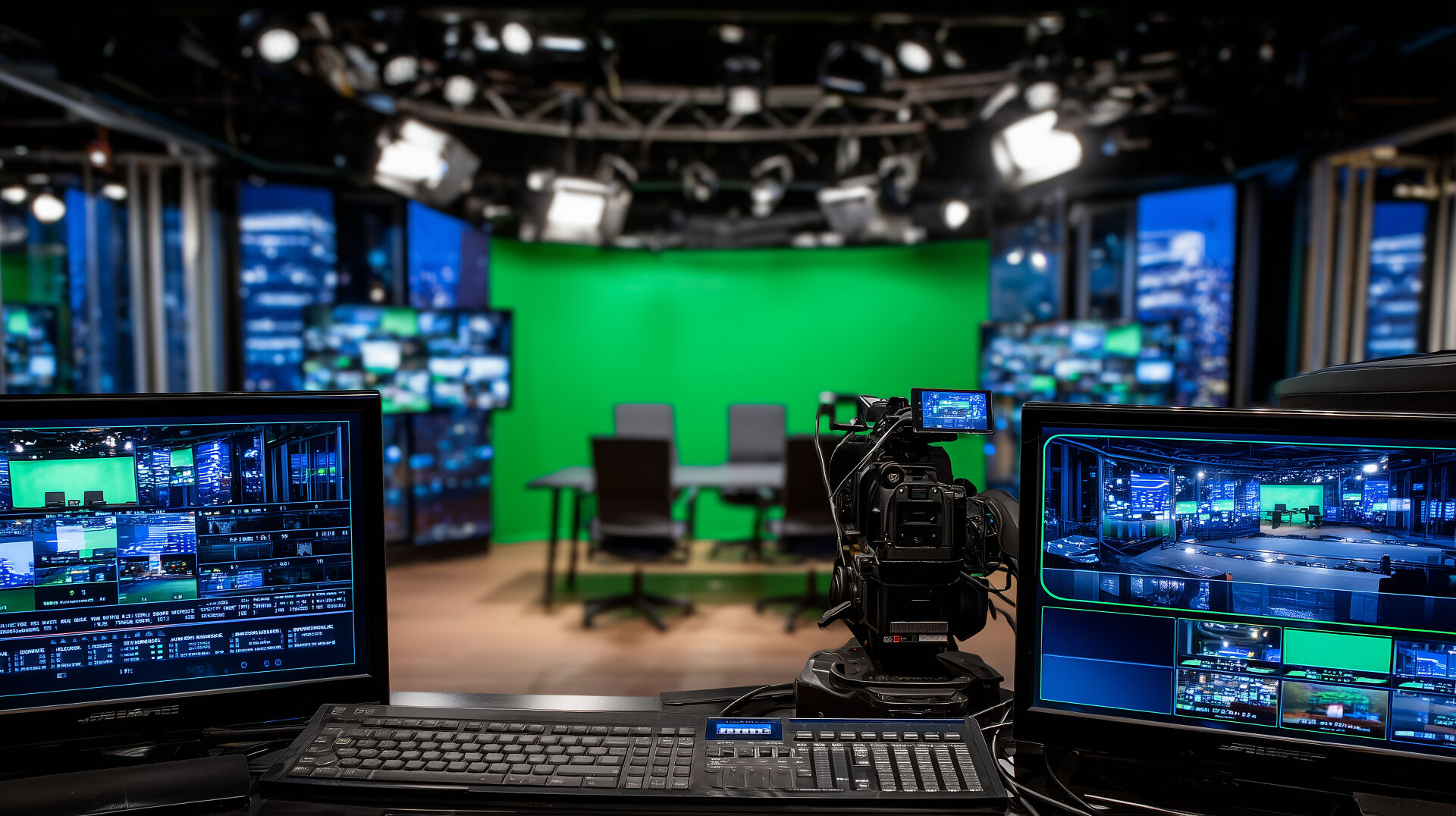 N1D Studios professional recording studio with LED video wall